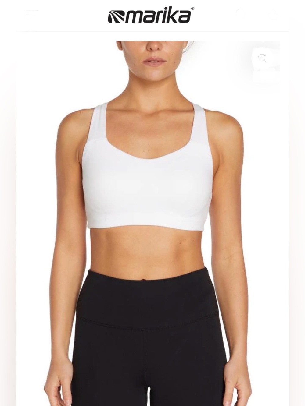 NWT . . .  Marika Willow Molded Sports Bra  |  White